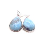 Oorbellen Larimar zilver