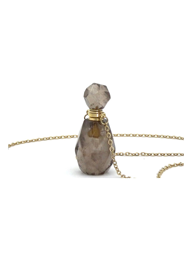 Ketting met Rookkwarts parfumflesje. - Afbeelding 3