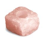 Roze kwarts theelichthouder.