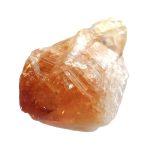 Ruwe Citrien hanger/ amulet aan lederen koord