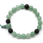 Aventurijn met lavasteen kogel armband